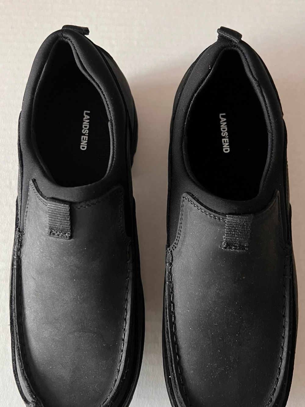 Lands' End Black Slip-On Loafers for Men